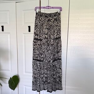 Black & White Printed wide leg pants